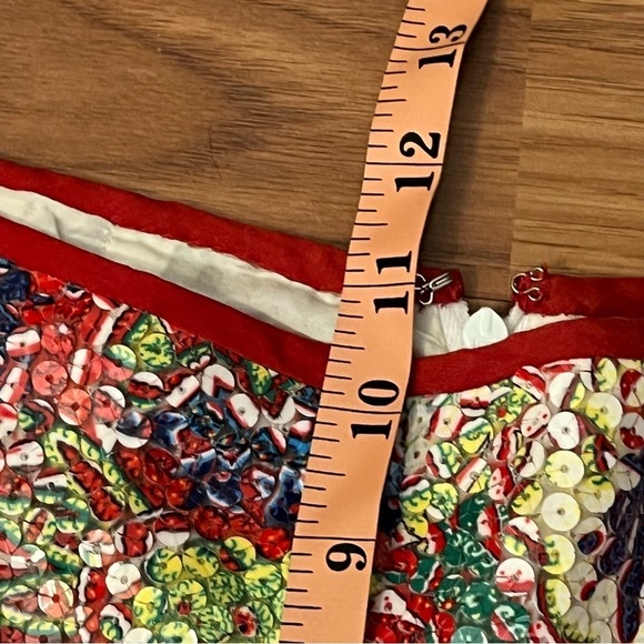 Saks Fifth Avenue Womens Multicolor Sequin Dress Pants Size 4 Straight leg Rare - Picture 8 of 10